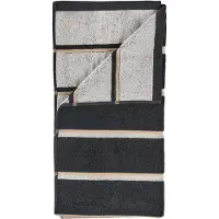 Zone Håndkle - 100 % bomull - 50x100 cm - Denmark Sauna - Stripet Black