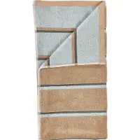 Zone Denmark Håndkle - 100 % bomull - 50x100 cm - Denmark Sauna - Stripet Camel