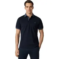 Hackett for man. HM5600189 Polo Hs Two Tone navy (S), Casual, Cotton, Short sleeve