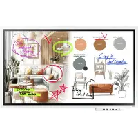 Samsung Flip WM55FX - 55 Diagonalklasse WMFX Series LED-bakgrunnsbelyst LCD-skjerm - utdanning / næringsliv - med innebygd interaktiv tusjtavle, berøringsskjerm (flerberørings) - Tizen OS - 4K UHD (2