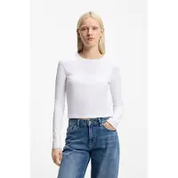 HUGO Daliriee 10272901 Blue Langarmet T-skjorte