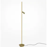 Maytoni LED-gulvlampe Thin, messing, aluminium, høyde 155 cm, dimbar