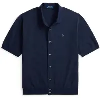 Ralph Lauren for man. 710B18514003 Navy Sport Shirt (L), Casual, Cotton, Short sleeve