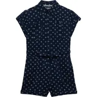 Superdry for woman. W8012098A Belted Utility Playsuit navy (XS), Casual, Cotton, Short sleeve