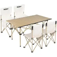 Rebel Turistsats: bord + 4 stoler, metallstativ, Active