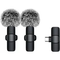 INF Trådløs Lavalier Mikrofon Dobbel Type-C Grensesnitt - Clip-on Reversmikrofon for Livestreaming og Opptak