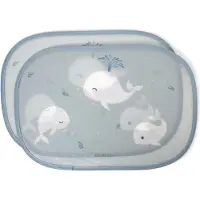Filibabba Solskjermer - 2-pack - Christians Whale Tales - Blå - - OneSize - Solbriller