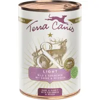 Terra canis Sparepakke Light 12 x 400 g - Vilt & kanin med agurk og fersken