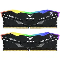 RAM T-Force DELTAa RGB - DDR5 - sett - 32 GB: 2 x 16 GB - DIMM 288-pin - 3000 MHz / PC5-48000 - CL30 - 1.35 V - ikke-bufret - on-die ECC - svart