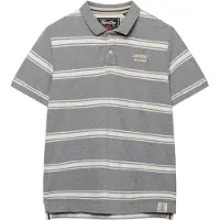 Superdry for man. M1110464A Vintage Stripe grey polo shirt (L), Casual, Cotton, Short sleeve