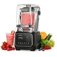 Vevor Blender, 2L Profesjonell Benkblender med Skjold, 2200W 26000RPM Kjøkken Foodprosessor Combo, Selvrensende, Justerbar Hastighet, 6 Forhåndsinnstilte Menyer for Smoothies, Isknusing, Puri, Svart