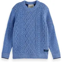 Scotch & Soda Regular Fit Cable Knitted Genser