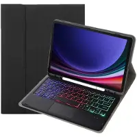 INF Bluetooth-tastaturdeksel med berøringsplate og bakgrunnsbelysning - Kompatibelt med Samsung Tab S10 FE Plus 13,1 tommer 2025
