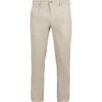 Suitable Chino Pico Pleat Bomull Lin Pepita Beige Størrelse