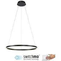 JUST LIGHT Ritus LED-pendellampe, Ø 58,5 cm, antrasitt