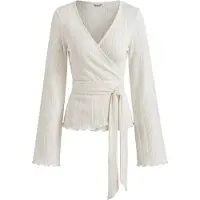 Object Ribbet Omslag Cardigan