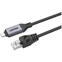 UNITEK - Nettverkskabel - 24 pin USB-C (hann) til RJ-45 (hann) - 2 m - Thunderbolt 3 / Thunderbolt 4 - støtte for Gigabit Ethernet - romgrå