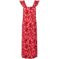 Pieces Pcflora Strap Flounce Midikjole