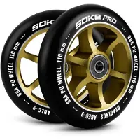 Soke Scooterhjul 110 mm gull 2 stk.