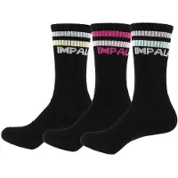 Impala Sokker - Stripe Sokker - 3-pack - Black - - 6-10 år (116-140) - Sokker