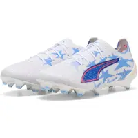 Puma ULTRA 6 ULTIMATE KIDSUPER x CHRISTIAN PULISIC FG Football Boots Unisex, Men, White/Pink Lilac/Dusky Blue, 44