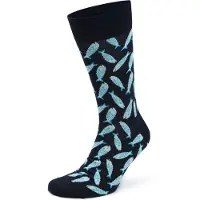 Happy socks Sokk Trykk Sardine Flerfarget Mørkeblå Blå Størrelse