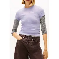 Tommy Hilfiger Ess Logo 1 Rib Slim Fit Kortarmet T-skjorte