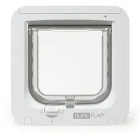 Sureflap katteluke med chip - grå/hvit