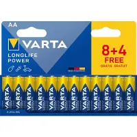 Varta Longlife Power AA batteri - 12-pakning