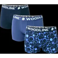 Woodline Boxer Briefs Blue 3-pack L