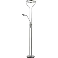 FISCHER&HONSEL GMBH LED-gulvlampe Davos, nikkelfarget, høyde 180 cm, 2 lyskilder, CCT