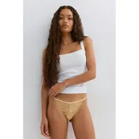 Gina Tricot  - 3-pack lace thong - truser i 3-pack - Hvit - L - Dame