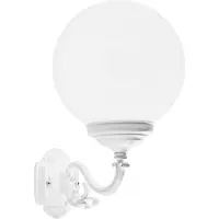 LCD Utendørs vegglampe 1130, kuleskjerm, hvit