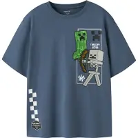 Name it T-skjorte - NkmJun - Minecraft - Vintage Indigo - - 9-10 år (134-140) - T-skjorte