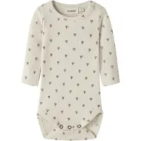 Lil´ Atelier Lil' Atelier Body I/e - Rib - NbnGago - Turteldue/Air Ballong - - 1 år (80) - Langermet Body