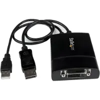 StarTech.com StarTech DisplayPort to DVI Adapter - Dual-Link - Active DVI-D Adapter for Your Monitor / Display - USB Powered - 2560x1600 (DP2DVID2) - DisplayPort / DVI-adapter - USB (kun strøm), DisplayPort (hann