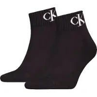 Calvin Klein Ankelsokker - 2-pack - Svart m. Logo - - 39/42 - Sokker