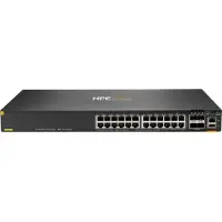 HP HPE Aruba 6300F - Switch - L3 - Styrt - 24 x 10/100/1000 (PoE+) + 4 x 50 Gigabit Ethernet SFP56 - front til bakside-luftflyt - rackmonterbar - PoE+ - TAA-samsvar