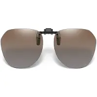 INF Polariserte Clip-on Solbriller med Etui Brown