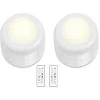 INF LED spotlight med fjernkontroll 2-pakning