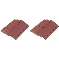 Semoic 60 Pcs Sanding Pads, Sanding Paper Hook and Loop Sand Sheet 95X185mm Punched 8 Holes Grits 80/120/180 Fit Sheet