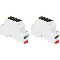 Semoic 2X Waveshare Industrial Rail Type RS232 to RS485 Converter 300-115200Bps Active Digital Isolation Wide Voltage