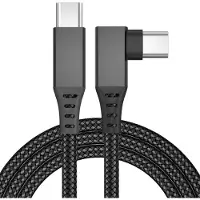 INF C til C 5m/16FT vinklet VR-linkkabel for PC-spill, nylonflettet USB 3.1 hurtiglading, kompatibel med Oculus Quest 2