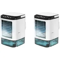 Semoic 2X Portable Air Conditioner Portable Fan Dual Spray Ultrasonic Atomization Speed Mute Air Cooler