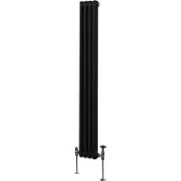 MonsterShop Tradisjonell 2-kolonne radiator - 1800 x 202 mm - Svart