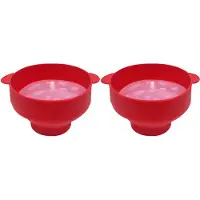 Semoic 2X Popcorn Popper with Lids - Silicone Popcorn Maker Collapsible Popcorn Bowls Popcorn Container