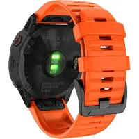INF Garmin klokkereim 26 mm Fenix 6X/5X Plus/3HR/Descent MK1 silikon oransje