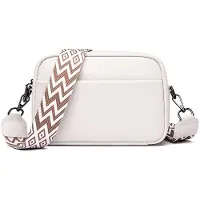 INF Crossbody-veske, skulderveske av kunstskinn White