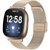 INF Klokkerem til Fitbit Versa 3 / Sense i gullfarget rustfritt stål