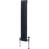MonsterShop Tradisjonell 2-kolonne radiator - 1500 x 202 mm - Antrasittgrå